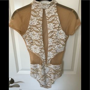 Ilogear lacy mesh dance leotard
